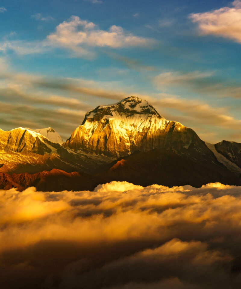 View,Of,Dhaulagiri,At,Sunrise,From,Poonhill,,Nepal